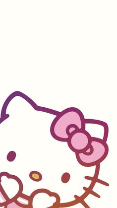 an image of a hello kitty wallpaper in pink and purple colors on a white background