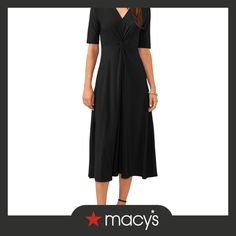 in stock Midi Dress With Sleeves, Elbow Sleeve, Twist Front, Black Midi Dress, Pick Up, Midi Dress, In Store, Buy Online, Twist