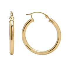 Earring Details: Length: .9-in. Backings: click-it Metal: 10k gold Size: One Size. Color: Yellow. Gender: female. Age Group: adult. Things I Want For Christmas, Minimalist Accessories, Golden Earrings, Matching Tattoos, Shiny Things, My Wish List, Gold Hoops, Jewelry Earrings Hoops, Gold Hoop