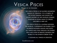 Womb Chakra, Vesica Pisces, Sacred Geometry Meanings, Pisces Constellation Tattoo, Divine Union, Divine Proportion, Pisces Constellation, Pisces Tattoos, Sacred Geometric