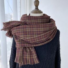 Thrift Manifest, Retro Scarf, Warm Scarves, Large Blanket, Big Scarf, Classic Scarf, Scottish Fashion, Tartan Scarf, Two Piece Jumpsuit