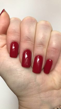 Red Fingernails, Trophy Wall, Bossy Nails, Uñas Cute, Estilo Old Money, Hand Nails, Red Manicure, Lovely Nails