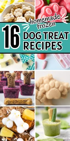 the top ten dog treat recipes for dogs and their treats are shown in this collage