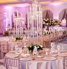 Acrylic Candelabra 9-Arm Wedding Centerpiece - Décor Maniacs Crystal Candelabra Wedding Centerpieces, Crystal Candelabra Wedding, Acrylic Candle Holder, Candelabra Wedding Centerpieces, Candelabra Centerpieces, Kings Table, Candelabra Wedding, Beautiful Wedding Centerpiece, Candlestick Centerpiece