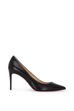 Christian Louboutin - Kate Black Glossy Nappa Classic Pump, 85mm Stretch Leather Dress, Louboutin Kate, Christian Louboutin Kate, Orlebar Brown, Studs Men, Evening Flats, Suit Shoes, Christian Louboutin Women, Classic Pumps