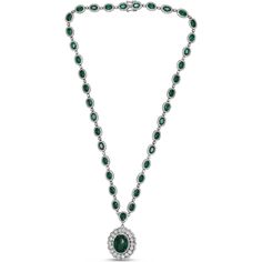 Ignite your passions with the ethereal beauty of the Oval Emerald Flowering Halo Drop Necklace by Roman & Jules. This exquisite piece, crafted in 18K white gold, features a mesmerizing 6.85 carat oval-cut emerald at its heart. The emerald is embraced by a delicate flowering halo adorned with shimmering white diamonds, creating a harmonious dance of color and sparkle.As this necklace gracefully drapes along the neckline, the captivating combination of emeralds and diamonds continues, ensuring a b Exquisite Oval Emerald Necklace For Wedding, Oval Diamond Necklace With Polished Finish, Exquisite White Gold Emerald Necklace With Gemstones, Exquisite White Gold Emerald Necklace With Diamond Cut, Luxury Platinum Oval Necklace, Luxury Oval Platinum Necklace, Wedding Oval Emerald Necklace With Jewels, Luxury Oval Platinum Necklaces, Hallmarked Oval Diamond Necklace In Fine Jewelry Style