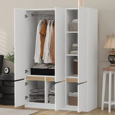 High-Quality Materials: This wardrobe is made from premium wood and MDF board, ensuring durability and stability, perfect for everyday use and providing long-lasting peace of mind. Latitude Run® Finish: White | Latitude Run® 6-Doors Wooden Wardrobe Storage for Bedroom brownWood in White | 67.90" H X 47.20" W X 19.80" D | Wayfair