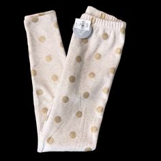 Nwt! Gap Kids Cozy Lined Leggings. Size Xl (12). Heather Cream With Gold Shimmer Polka Dots. 60% Cotton/37% Polyester/3% Spandex Cotton Footless Leggings For Playwear, Footless Cotton Leggings For Playwear, Gap Cotton Bottoms For Winter, Playful Cotton Leggings For Loungewear, Winter Cotton Footless Leggings, Cute Cotton Leggings For Loungewear, Cute Stretch Leggings For Playwear, Cute Cotton Leggings For Fall, Cute Stretch Leggings For Fall