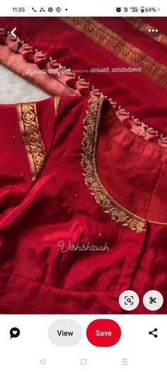 Red Handwork Blouse, Maroon Blouse Embroidery Designs, Maroon Blouse Aari Work Designs, Red Color Blouse Maggam Work, Red Colour Blouse Maggam Work, Chiffon Blouses Designs, Blouse Design Images, Zardozi Embroidery, Hand Work Blouse