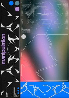 a poster with an abstract design on it