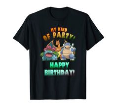 PRICES MAY VARY. Officially Licensed Pokémon Apparel for Men and Women; Birthday T-Shirts; Bulbasaur T-Shirts; Pokémon Birthday T-Shirts; Charizard T-Shirts; Anime T-Shirts; Japanese Anime T-Shirts; Gotta Catch Em All! T-Shirts; Retro T-Shirts; 22PMPO01437A-001 Lightweight, Classic fit, Double-needle sleeve and bottom hem Pokémon Birthday, Pokemon Clothes, Text T Shirt, Birthday T Shirts, Pokemon Birthday, Women Birthday, Catch Em All, Retro Tshirt, Japanese Anime