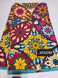 DESCRIPTION African Ankara Fabric. This is high quality African print is 100% cotton and it's 45 inches wide. It is used for making African Clothing, African quilts, & For Home decoration. FYI: Print is Double sided. The listing is for 3yards and 6yards Each piece of fabric measures: 105 - 108in by 45in for 3yards 210 - 216in by 45in for 6yards If you purchase more than one yard, you will receive one continuous piece. *If you require more than what I have listed, feel free to send me email. CARE INSTRUCTIONS:•DO NOT BLEACH•Hand wash with cold water and mild soap or Dry clean•Press with warm iron on the wrong side only. Color may be different due to your monitor Multicolor Floral Print Cotton Fabric, Multicolor Cotton Fabric With Vibrant Print, Cotton Fabric With Vibrant Multicolor Print, Printed Multicolor Ankara Fabric, Cotton Fabric With Vibrant Patterned Print, Vibrant Print Patterned Cotton Fabric, Patterned Cotton Fabric With Vibrant Print, Multicolor Printed Ankara Fabric, Patterned Cotton Floral Print Digital Prints