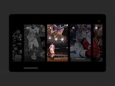 an image of sports images on a tablet screen