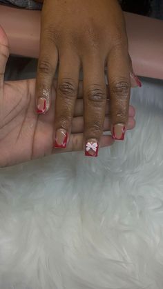 Short Acrylic Nails Red, Valentines Day Nails Simple, Red Short Nails, Nails Design Red, Nail Ideas Red, Short Valentines Day Nails, Acrylic Nail Ideas, Valentines Day Nails, Red Nail Designs