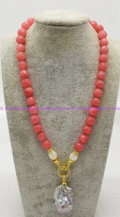 Store Categories Store Categories Other 8/10mm Faceted Pink Rhodochrosite&Purple Baroque Pearl Pendant Necklace 16-28in Product Description Product Description size(Approx):8/10mm Quantity:   1 Strand length: 16-28'' Color: -- Clasp: -- &&&&: Sale the items does not include box. Payment Payment Policy&Shipping Policy We accept PayPal Please pay within 24 hours If no payment or contact is made with in 7 days item will be relisted. Thank YouPlease make sure the "Ship To" address you input in Paypa Pink Pearl Necklace With Round Natural Stones, Pink Agate Jewelry With 8mm Beads, Pink Pearl Necklace With Natural Round Beads, Pink Pearl Necklace With Round Beads, Pink Agate Beaded Necklace With Round Beads, Pink Agate Beaded Necklaces With Round Beads, Handmade Ceramic Jewelry, Baroque Pearl Pendant, Pink Rhodochrosite