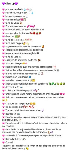 voici des astuces pour glow up Glow Up Checklist Francais, Glow Up Français, Comment Glow Up, Photo De Profil Tik Tok, School Organisation, Glow Up, Glo Up, Girl Tips, Glow Up Tips