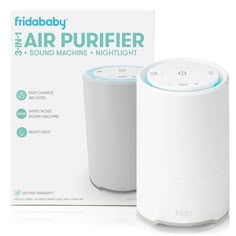 the new fridababy air purifier is in its box