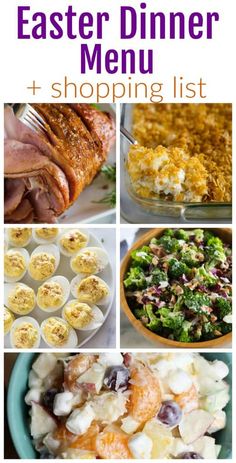 the ultimate easter dinner menu and shopping list