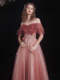 Custom size and custom color is available, there is no extra payment for custom size or custom color. Product Information: Dress Number: #3EDS, Material: Tulle, Silhouette: A-line Color: Pink,  Hemline: Floor Length,  Back Details: Lace-up Delivery times: Processing time:    2-3 weeksShipping time:        3-5 working d A-line Tulle Skirt Dress For Debutante Ball, Red A-line Tulle Dress, Pink A-line Ball Gown With Fitted Bodice, Formal A-line Tulle Ball Gown, A-line Tulle Evening Dress, A-line Tulle Ball Gown For Party, Pink A-line Evening Dress, A-line Dress For Prom Banquet, A-line Tulle Ball Gown For Evening