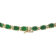 Stamped: 14KTotal Necklace Weight: 36 GramsNecklace Length: 18 InchesCenter Emerald Weight: 6.61 Carat (14.60x11.10 Millimeters)Side Emerald Weight 40.10 Carat (7.00x5.00 Millimeters)Diamond Weight: 5.06 Carat (F-G Color, VS2-SI1 Clarity) Face Measures: 27.35x25.90 MillimetersSKU: [600865] Classic Formal Emerald Necklace Hallmarked, Classic Formal Hallmarked Emerald Necklace, Formal Yellow Gold Emerald Necklace, Classic Formal Emerald Necklace, Classic Diamond Cut Emerald Necklace For Formal Occasions, Classic Emerald Necklace With Diamond Cut For Formal Occasions, Classic Emerald Gemstone Necklace For Formal Occasions, Classic Emerald Necklace With Diamond Accents For Formal Occasions, Classic Emerald Necklace With Diamond Accents For Formal Events