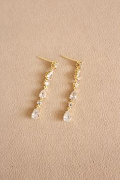 Kensington Earring – Jay Kay Braids and Bridal Jay Kay, Minimalist Bride, Drop Earring, Pear Shaped, Bridal Jewelry, Final Sale, Cross Necklace, Gold Earrings, Pear