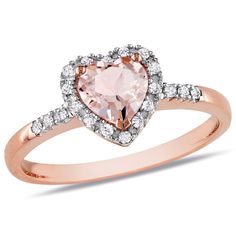 This lovable heart ring features a heart-cut morganite center stone and round-cut white diamond set in rose gold. The beautiful ring glimmers with a high polished finish. Rose Gold Heart Ring, Heart Halo Ring, Engagement Ring Pink, Morganite Rings, Frame Ring, Rose Gold Halo, Gold Heart Ring, Rose Gold Morganite, Diamond Heart Ring