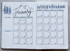 Bullet Journal Ideas Templates Month, January Monthly Spread Bullet Journal, January Bullet Journal Monthly Spread, Pixel Journal, Bullet Journal Month Page, January Monthly Spread, College Bullet Journal, Bullet Journal Title Page