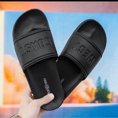 Summer Men Outdoor Slippers Letter Clogs Flip Flops Casual Rubber Slippers For Male Indoor Home Slides Men's Beach Sandal 0000048 Brand New No Box. New Never Used Palm Slippers, Male Slippers, Mens Sandals Beach, Rubber Slippers, Slides Slippers, Slide Slippers, Outdoor Slippers, Beach Sandals, Womens Clogs