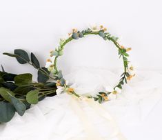 Eucalyptus Crown, Bride Flower Crown, Greenery Crown, Floral Hair Crown, Bridesmaid Crown, Crown Bride, White Flower Crown, Flower Crown Bride, Floral Crown Wedding