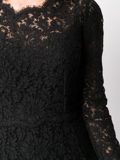 Dolce & Gabbana Floral Lace Long-Sleeve Dress Ss20 | Farfetch.com Delicate Lace Midi Dress For Formal Occasions, Evening Midi Dress With Lace Work, Evening Lace Midi Dress With Lace Work, Evening Midi Dress With Scalloped Lace And Long Sleeves, Formal Midi Lace Dress With Scalloped Lace, Long Sleeve Lace Dress With Scalloped Lace For Cocktail, Evening Midi Dress With Delicate Lace, Formal Midi Dress With Delicate Lace, Long Sleeve Midi Dress With Scalloped Lace