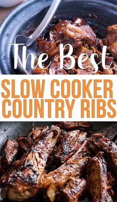 the best slow cooker country ribs recipe is here and it's easy to make