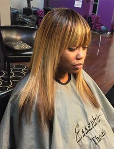 Sew In With Bangs, Weave Hairstyles Curly, Weave Hairstyles Short, Sew In Weave Hairstyles, Long Weave Hairstyles, Long Weave, Stacked Haircuts, Side Bangs Hairstyles, Straight Weave Hairstyles