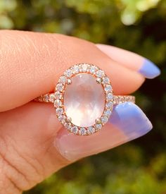 This gorgeous rose quartz ring is so elegant and delicate! definitely one of the favorites 😍 Natural Rose Quartz helps with love, self-love and inner healing <3 We all need a little bit of that, don't we? Main metal: 925 Sterling Silver (engraved)  14k Rose Gold plating  Main Stone: Natural Rose Quartz  - 10 mm (0.39 in) x 8 mm (0.31 in) Accent stones: 5A Cubic Zirconia sizes:6,7,8,9 ✔️Excellent quality ✔️hypoallergenic  ✔️free domestic shipping  ✔️free microfiber bag Processing time 1-2 busine Blush Morganite Rings For Gifts, Elegant Blush Rings As A Gift, Elegant Blush Rings For A Gift, Elegant Blush Rings For Gifts, Elegant Blush Rings For Gift, Elegant Blush Ring For Gift, Morganite Rings In Blush Color For Gift, Blush Gemstone Ring Jewelry, Blush Morganite Ring For Gift