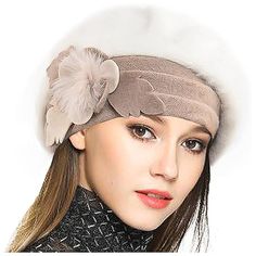 * Material: 100% Wool For Wool Berets/ 70% Angora & 30% Wool For Angora Berets With Soft Lining. Non-Wild Animal!!! Comfortable And Breathable For Sensitive Skin. * Size:Fit For Head Circumference 21.26 Inch~22.83 Inch.Combines Plenty Of Stretch With A Snug, Comfortable Fit. * Design: This Knitted French Beret. Simple And Cozy, Wool And Angora Surface Knitting Brim Cuffed, Soft Fur Lined.Decorated Floral, Bow And Liffle Fur. * Occasion: Easy Match For Casual/Formal Dress Up. Take It For Birthday Floral Beanie, Wool Bucket Hat, Beret Style, Hat Felt, Knit Beret, French Beret, Casual Formal Dresses, Wool Beret, Wool Berets