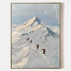 Mountaineer Canvas Wall Art Snow Mountain Landscape Oil Painting Snow Mountain Plaster Texture Painting Plaster Texture Painting, Snow Mountain Landscape, Texture Canvas Painting, Plaster Art Texture, Mountain Texture, Art For Your Room, Ocean Wave Painting, Plaster Texture, Texture Canvas