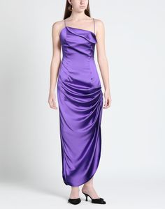 satin, draped detailing, solid color, wide neckline, sleeveless, unlined, zipper closure, no pockets, dress , Color: Purple , Size: 8 Sleeveless Pre-draped Dress With Ruched Back, Pre-draped Satin Dress With Spaghetti Straps, Sleeveless Ruched Asymmetrical Dress, Pre-draped Asymmetrical Sleeveless Dress, Pre-draped Asymmetrical Sleeveless Ruched Dress, Pre-draped Ruched Asymmetrical Sleeveless Dress, Evening Dresses With Asymmetrical Neckline And Ruched Sides, Sleeveless Satin Dress With Ruched Bodice For Night Out, Pre-draped Spaghetti Strap Formal Dress