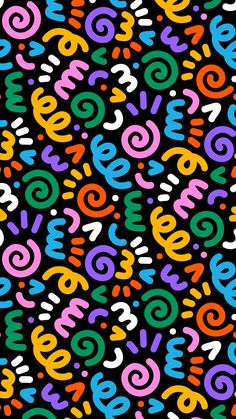 an image of colorful numbers on black background