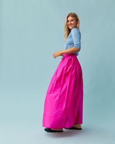 A chic, party-ready wrap skirt that also looks pretty great dressed down for daytime. This one is made of a beautifully vibrant silk shantung from India. It's got an adjustable waist tie that gives you a fantastic, cinched-in shape… we recommend a girly bow, or a big karate-belt knot with the ends hanging loose. It sits high on the waist with a full skirt that gives you plenty of room to move. Belt Knots, Karate Belt, Clothing Catalog, Hang Loose, Buckle Shoes, Sweater Gift, Liberty Fabric, Heeled Loafers, Dressed Down