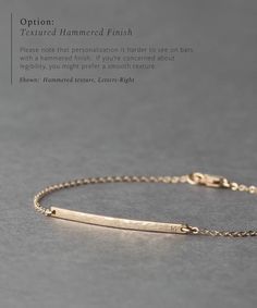 Ultra Minimal Delicate Bar Bracelet Dainty Blank or | Etsy Minimalist Hammered Jewelry For Formal Occasions, Formal Minimalist Hammered Jewelry, Simple Adjustable Hammered Jewelry, Elegant Hammered Rose Gold Bracelets, Classic Hammered Rose Gold Jewelry, Minimalist 14k Gold Name Bracelet With Adjustable Chain, Elegant 14k Gold Hammered Bracelet, Elegant Hammered Rose Gold Jewelry, Dainty Engraved Bracelets For Everyday Wear