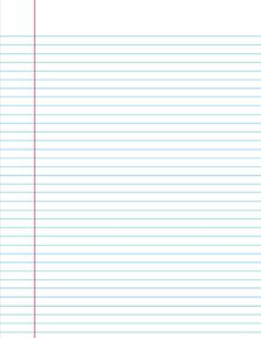 lined paper with red lines on it