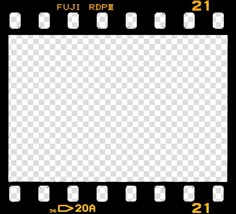 an empty film strip with numbers on it