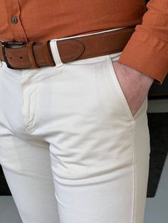 White Slim Fit Bottoms For Business Casual, Classic Slim Cotton Bottoms, Classic Slim Cotton Pants, Fitted Slim Cotton Pants, Slim Fit Cotton Chinos For Summer, Beige Slim Fit Straight Leg Chinos, White Slim Fit Cotton Pants, White Straight Leg Chinos For Business Casual, Fitted Beige Chinos For Business Casual