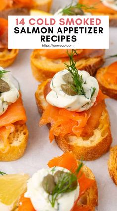 smoked salmon appetizer with cream cheese and herbs