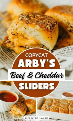 copycat arby's beef and cheddar sliders are the perfect appetizer for any special occasion