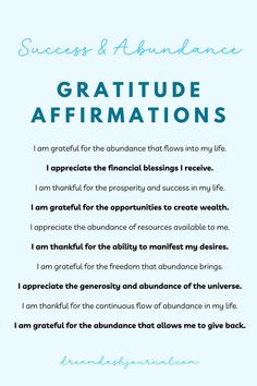 A list of success and abundance gratitude affirmations Affirmations For Love, Stone Quotes, Chance Quotes, List Of Affirmations, Morning Gratitude, Gratitude Meditation, Feeling Thankful, Manifesting Abundance