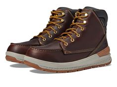 Caterpillar Impact WP - Men's Shoes : Friar Brown : The Caterpillar Impact WP is the perfect work boot for anyone in the modern workplace. Soft toe meets or exceeds ASTM F2892-18 EH (Electrical Hazard) standard. Lace-up closure offers a secure fit. Round toe silhouette. Waterproof leather upper. 100% post industrial recycled lining. Removable polyurethane footbed. EVA midsole. Slip-resistant rubber outsole meets or exceeds SATRA Test ASTM F2913-19 standard. Style Number P51076 (Friar Brown) Impo Casual Lace-up Safety Work Boots, Casual Impact Resistant Work Boots For Outdoor, Casual Slip-resistant Work Boots For Construction, Durable Casual Work Boots For Construction, Casual Shock Resistant Work Boots For Outdoor, Casual Work Boots With Shock Resistance For Outdoor Work, Casual Lace-up Work Boots Impact Resistant, Caterpillar Boots, Best Hiking Boots