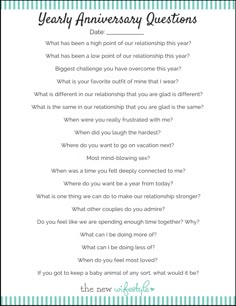 an anniversary question is shown in this printable