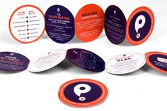 several different types of business cards and magnets