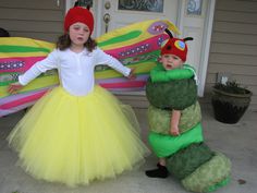 two children dressed up as the very hungry caterpillars