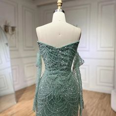 a dress on a mannequin in a room